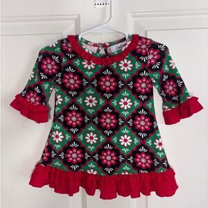 Counting Daisies Christmas Dress Sz 6-9 mo.